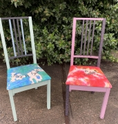Restyle stoelen met vintage en Tie-dye