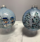 Kerstballen met sneeuwpop